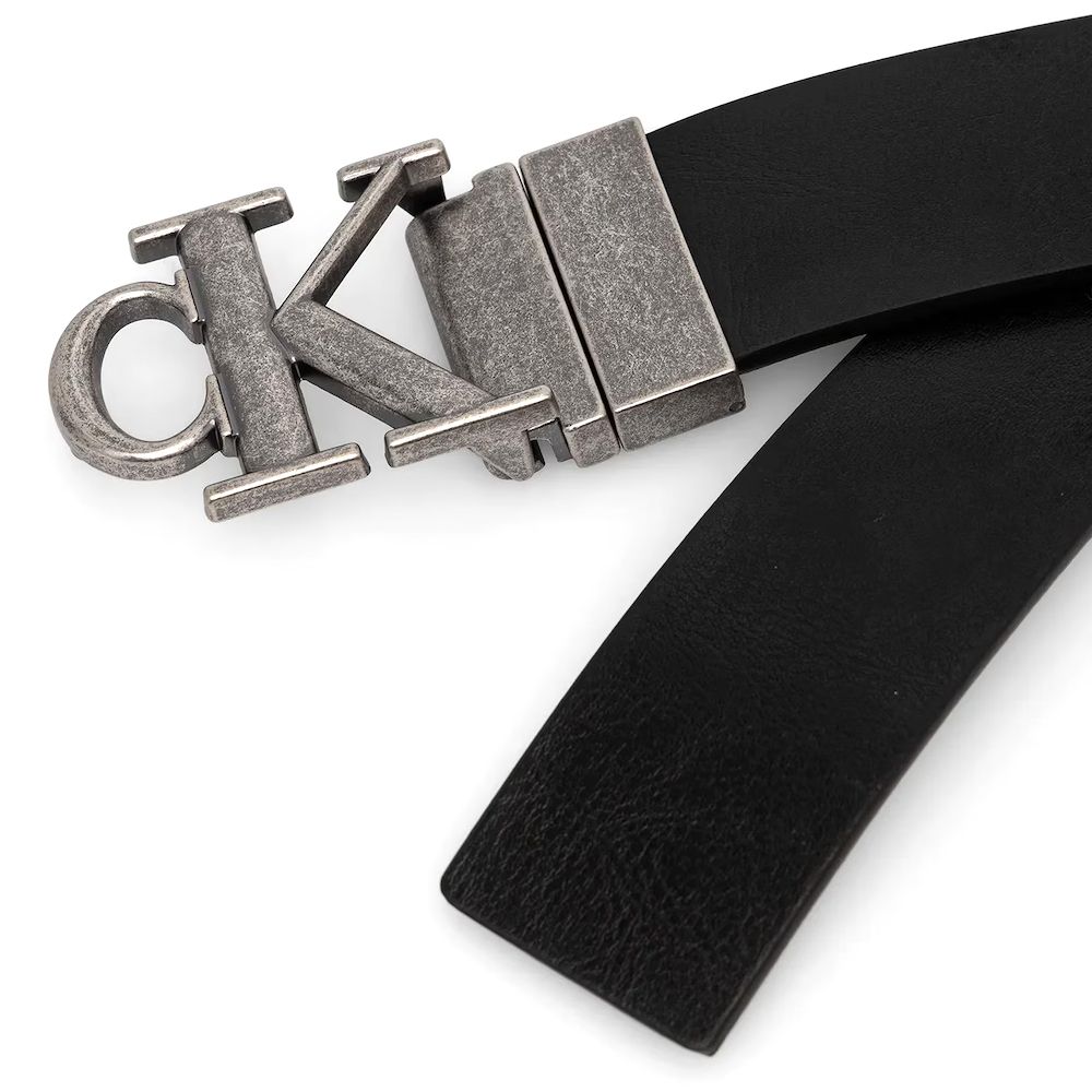 ΖΩΝΗ CALVIN KLEIN BUCKLE TUMBLED REV. BLACK BROWN CALVIN KLEIN φωτογραφία