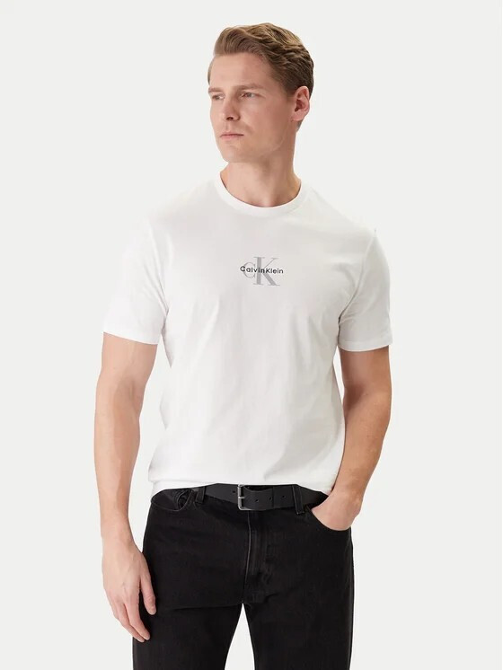 T-SHIRT CALVIN KLEIN MONOGRAM WHITE CALVIN KLEIN φωτογραφία
