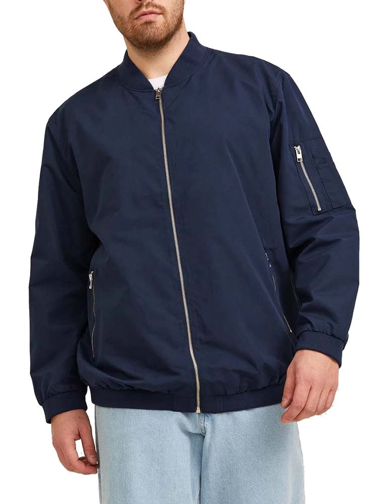 JACK&JONES JACKET JACK & JONES JJRUSH BOMBER PLS NAVY BLAZER (ΜΕΓΑΛΑ ΜΕΓΕΘΗ) JACK&JONES