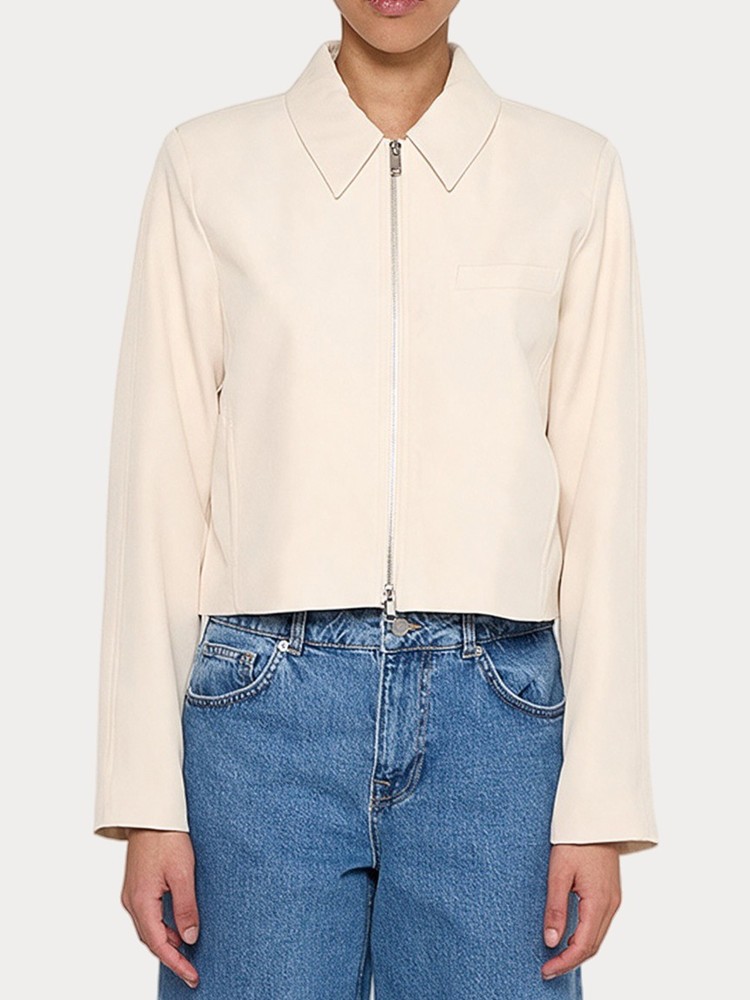 JACKET ONLY ONLHERLE LIFE L/S ZIP JACKET TLR OFF-WHITE ONLY
