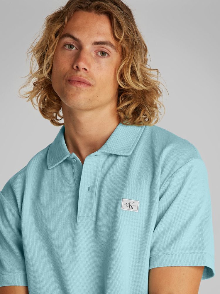 ΠΟΛΟ CALVIN KLEIN WOVEN LABEL FRESH MINT CALVIN KLEIN φωτογραφία