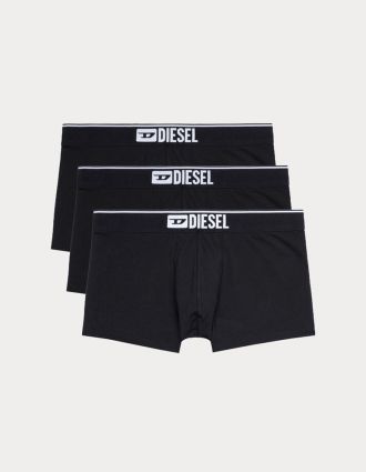 ΕΣΩΡΟΥΧΑ 3ΤΕΜ. DIESEL UMBX-DAMIEN BOXER SHORTS BLACK/WHITE TRIM