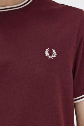 T-SHIRT FRED PERRY TWIN TIPPED OXBLOOD
