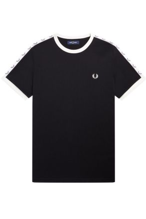 T-SHIRT FRED PERRY TAPED RINGER BLACK