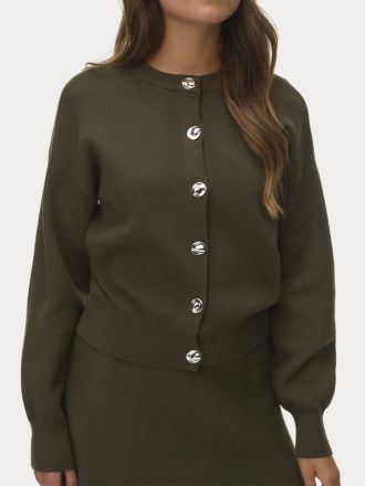 ΖΑΚΕΤΑ VERO MODA VMNOELLA LS O-NECK CARDIGAN BOO FOREST NIGHT