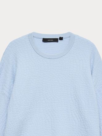 ΠΛΕΚΤΑ VERO MODA VMNANCY JAQUARD LS O-NECK PULLOVER BOO CASHMERE BLUE