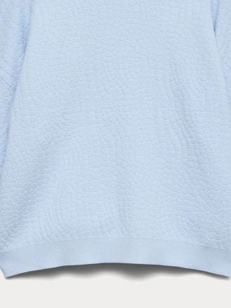 ΠΛΕΚΤΑ VERO MODA VMNANCY JAQUARD LS O-NECK PULLOVER BOO CASHMERE BLUE