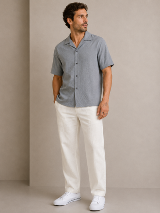 ΠΑΝΤΕΛΟΝΙ JACK&JONES JPSTBILL DIEGO STRIPED PANTS LINEN BLEND SILVER SAGE