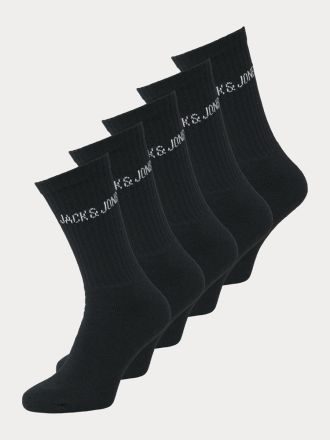 ΚΑΛΤΣΕΣ JACK&JONES 12266536-2 JACREGEN TENNIS SOCK 5 PACK NOOS BLACK - BLACK - BLACK - BLACK