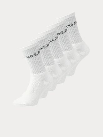 ΚΑΛΤΣΕΣ JACK&JONES 12266536-3 JACREGEN TENNIS SOCK 5 PACK NOOS WHITE - WHITE - WHITE - WHITE