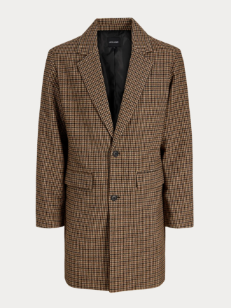 ΠΑΛΤΟ JACK&JONES JJEHARRIS COAT SN CROCKERY HOUNDSTOOTH