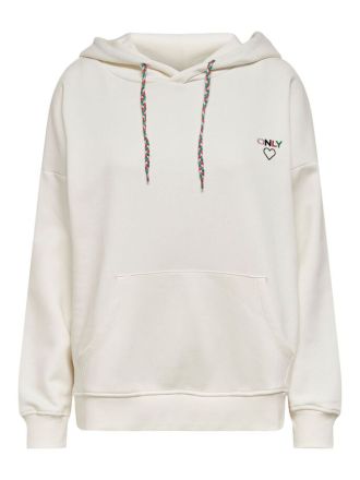LOGO HOOD ONLY NOOMI L/S  WHITE