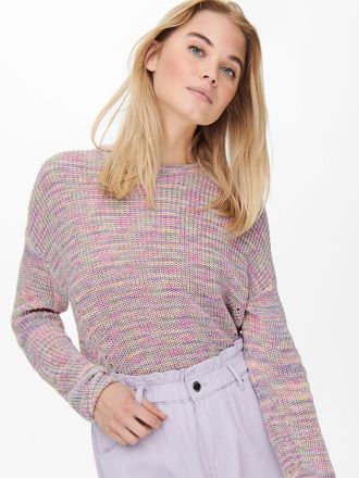 PULLOVER ONLY NINNI LIFE L/S THISTLE DETAIL / PINK
