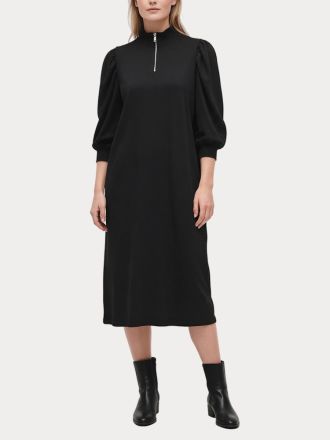 ΦΟΡΕΜΑ ONLY RIKKA 3/4 ZIP DRESS CS SWT BLACK