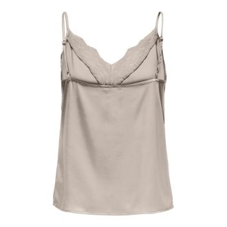 TOP ONLY VICTORIA SL LACE MIX SINGLET CREME