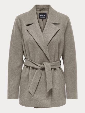 ΠΑΛΤΟ ONLY ONLALVILDA SHORT WRAP COAT OTW MOCHA MERINGUE