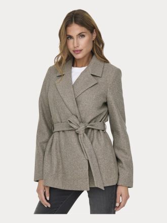 ΠΑΛΤΟ ONLY ONLALVILDA SHORT WRAP COAT OTW MOCHA MERINGUE