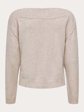 ΠΛΕΚΤΑ ONLY ONLKATIA LS BOATNECK CC KNT MOCHA MERINGUE