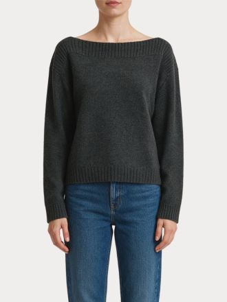 ΠΛΕΚΤΑ ONLY ONLKATIA LS BOATNECK CC KNT DARK GREY