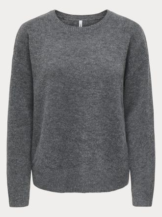 ΠΛΕΚΤΑ ONLY ONLOLIVIA LS O-NECK CC KNT DARK GREY