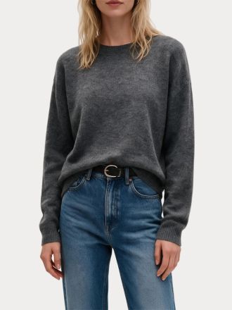 ΠΛΕΚΤΑ ONLY ONLOLIVIA LS O-NECK CC KNT DARK GREY