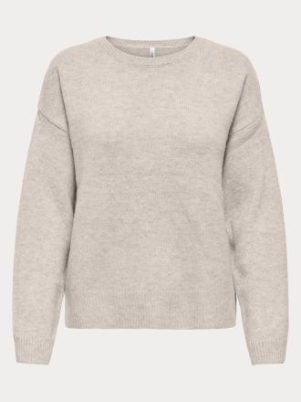 ΠΛΕΚΤΑ ONLY ONLOLIVIA LS O-NECK CC KNT HUMUS