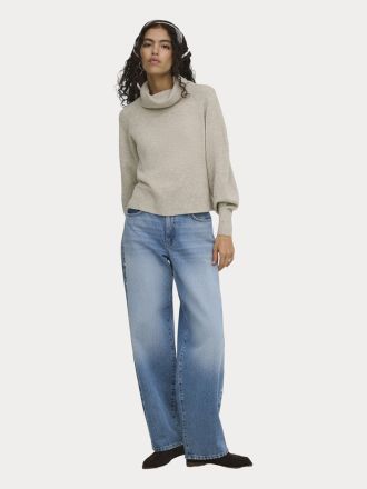 ΠΛΕΚΤΑ ONLY ONLOLIVIA LS ROLL NECK CC KNT HUMUS