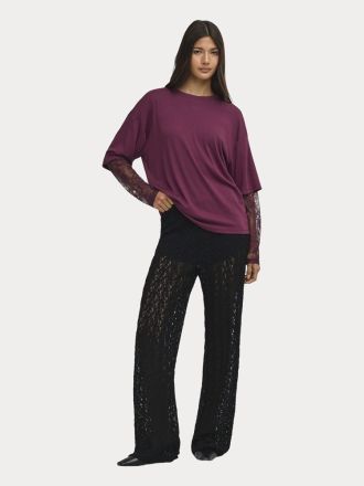 TOP ONLY ONLTAHLIA L/S LACE TOP JRS FIG