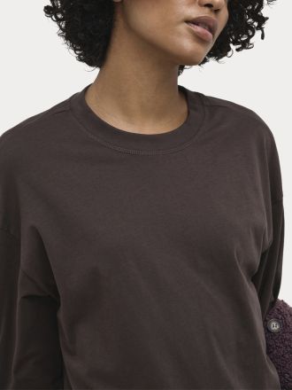 T-SHIRT ONLY ONLHAPPY L/S O-NECK TEE CC JRS COFFEE BEAN