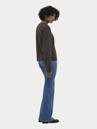 T-SHIRT ONLY ONLHAPPY L/S O-NECK TEE CC JRS COFFEE BEAN