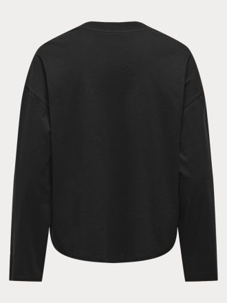 T-SHIRT ONLY ONLHAPPY L/S O-NECK TEE CC JRS BLACK