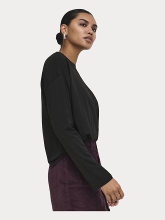T-SHIRT ONLY ONLHAPPY L/S O-NECK TEE CC JRS BLACK