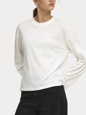 T-SHIRT ONLY ONLHAPPY L/S O-NECK TEE CC JRS CLOUD DANCER