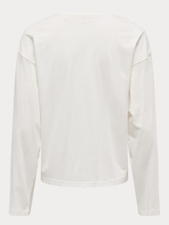 T-SHIRT ONLY ONLHAPPY L/S O-NECK TEE CC JRS CLOUD DANCER