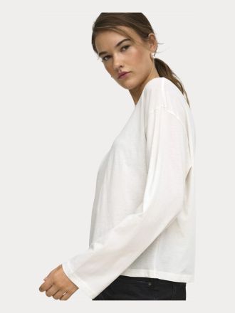 T-SHIRT ONLY ONLHAPPY L/S O-NECK TEE CC JRS CLOUD DANCER