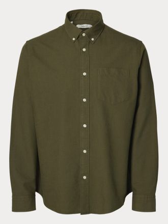 ΠΟΥΚΑΜΙΣΟ SELECTED 16077359 SLMCOLE-RICK OX REG LS SHIRT NOOS KALAMATA MIXED FOREST NIGHT