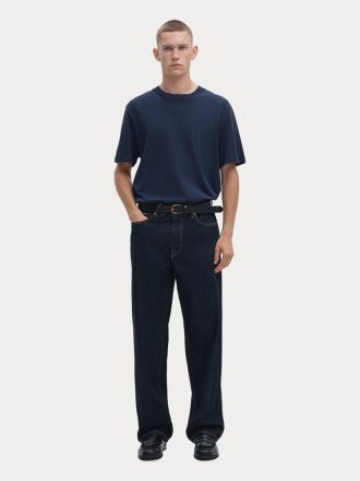 T-SHIRT SELECTED SLMCOLMAN SS O-NECK TEE NOOS NAVY BLAZER