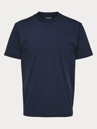T-SHIRT SELECTED SLMCOLMAN SS O-NECK TEE NOOS NAVY BLAZER