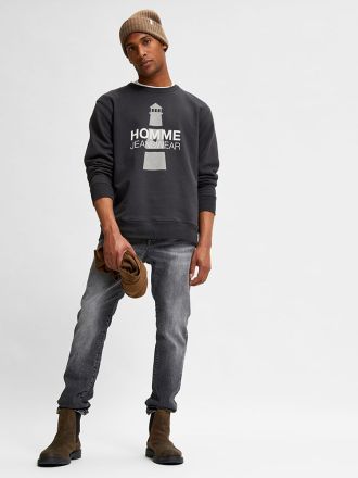 JEANS SELECTED SLHSLIM-LEON 3073 M.GREY SUPERST MEDIUM GREY