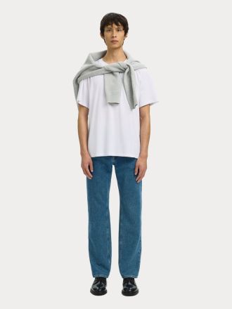 T-SHIRT SELECTED SLMATLAS SS O-NECK TEE NOOS BRIGHT WHITE