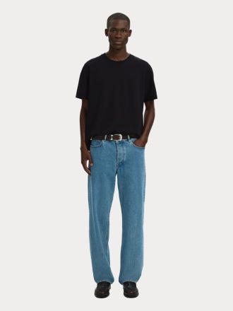 T-SHIRT SELECTED SLMATLAS SS O-NECK TEE NOOS BLACK