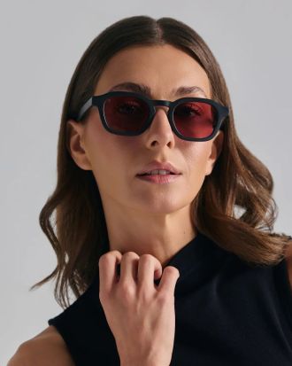 ΓΥΑΛΙΑ ΗΛΙΟΥ FAOS SIKINOS MATTE BLACK/RED