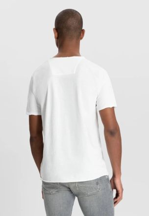 T-SHIRT DSTREZZED MC.QUEEN BASIC TEE SLUB JERSEY WHITE