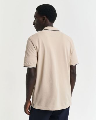 POLO GANT PIQUE BEIGE