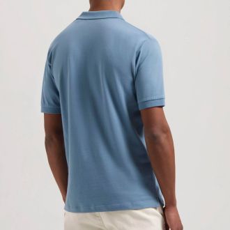 V-NECK POLO DSTREZZED BLUE