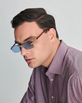 ΓΥΑΛΙΑ ΗΛΙΟΥ FAOS MYCENAE RIMLESS BLUE/GOLD