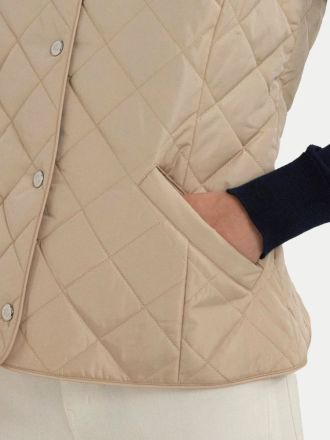 ΓΥΝΑΙΚΕΙΟ AMANIKO POLO RALPH LAUREN CREST-PATCH QUILTED MOCKNECK GILET EXPLORER SAND