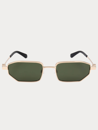 ΓΥΑΛΙΑ ΗΛΙΟΥ OFF WHITE METAL GOLD/GREEN