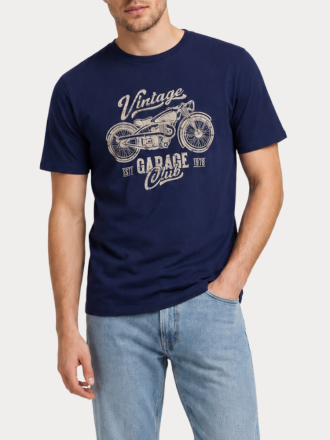 T-SHIRT JACK&JONES JREBMARIO SS TEE NAVY BLAZER