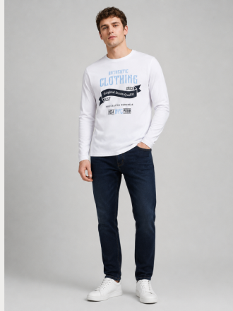 T-SHIRT JACK&JONES JREBFELIX LS TEE WHITE